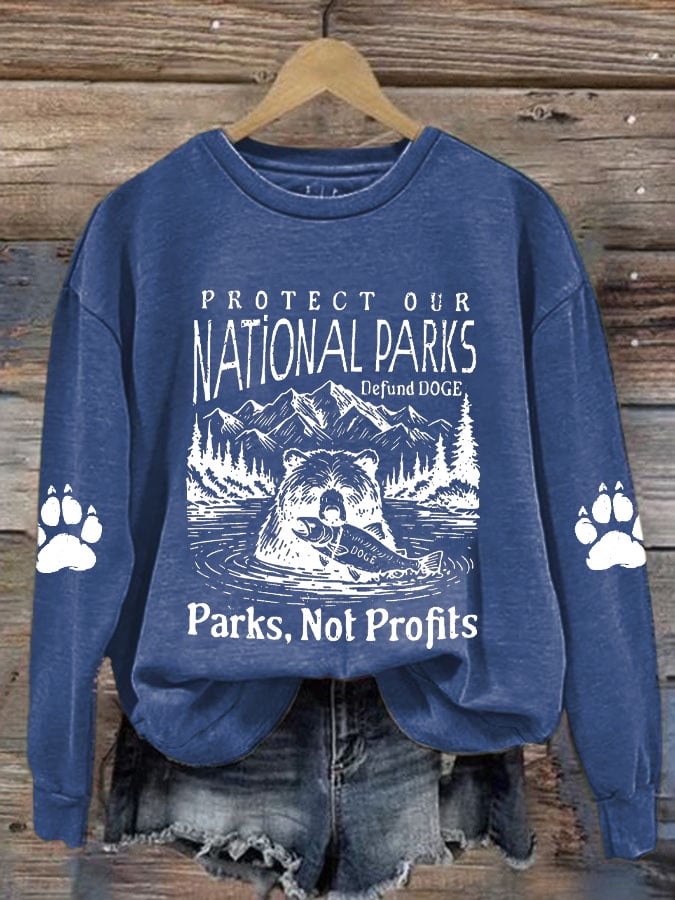 Women's Protect Our National Parks Printed Sweatshirt