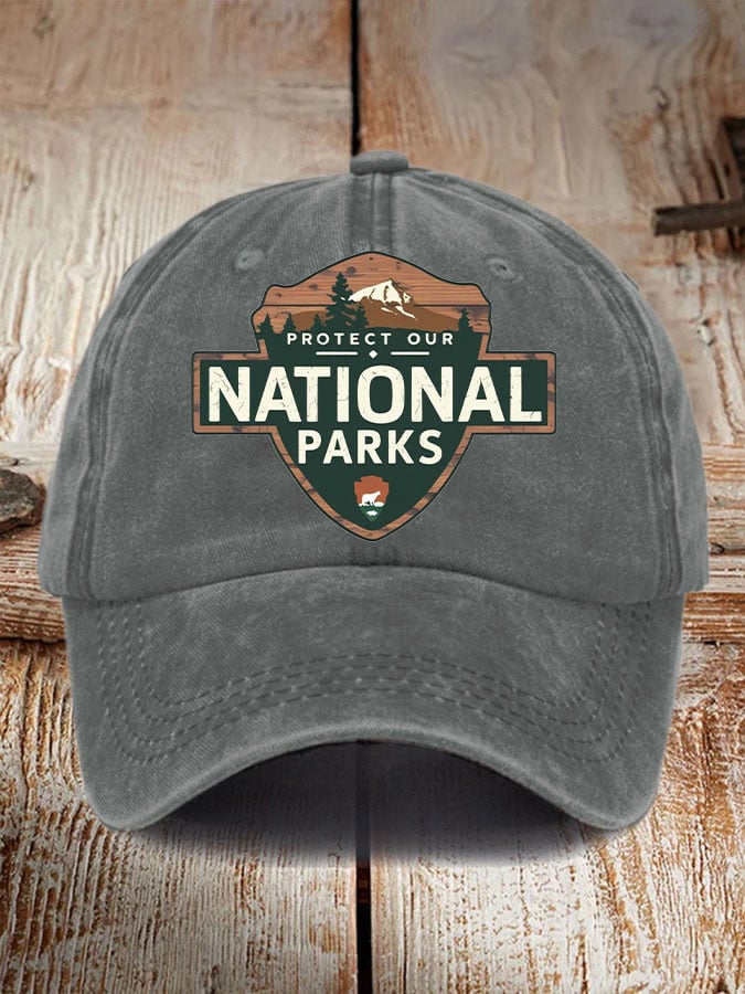 Protect Our National Parks Print Baseball Cap