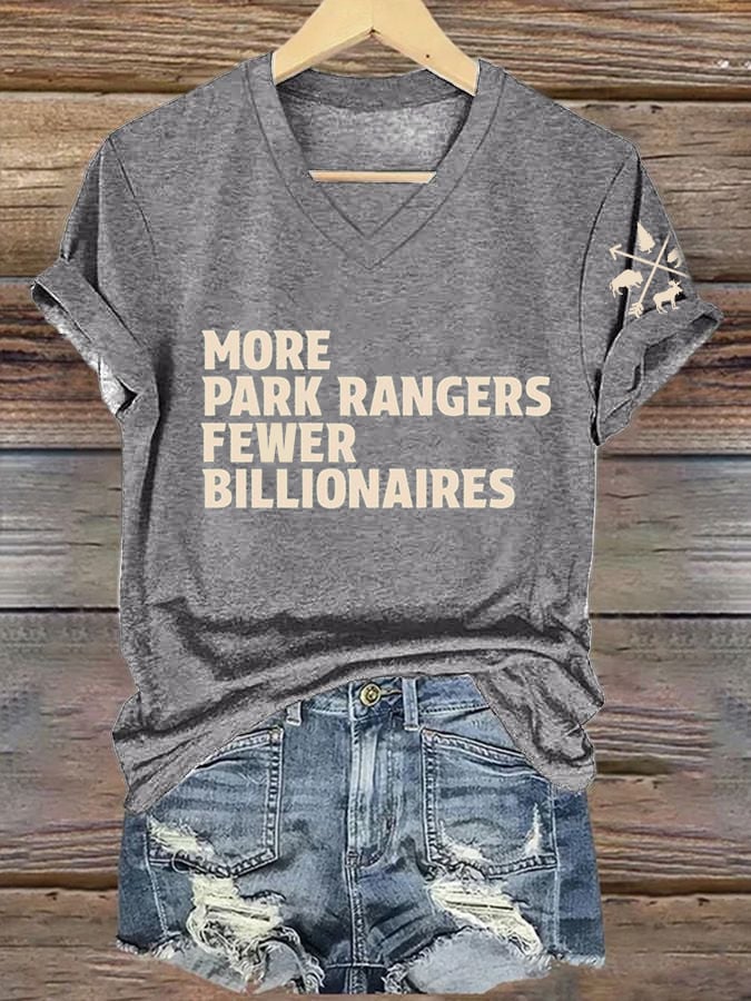 Women's National Park Print V-Neck T-Shirt