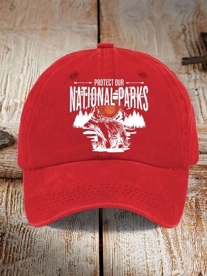 Protect Our National Parks Print Baseball Cap