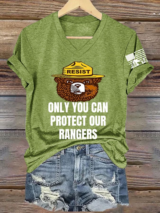 Women's Only You Can Protect Our Rangers Printed T-Shirt