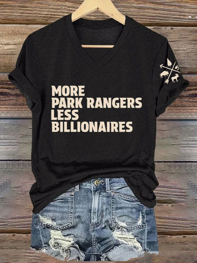 Women's National Park Print V-Neck T-Shirt