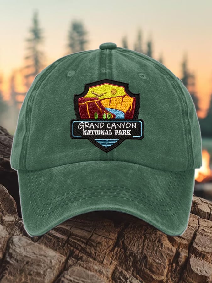 Retro Grand Canyon National Park Print Baseball Cap