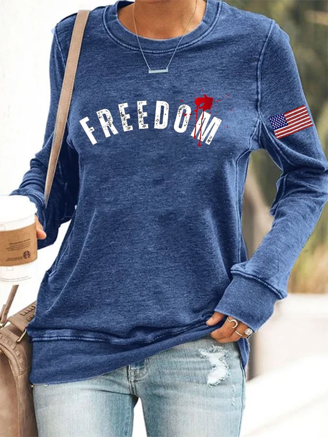 Women's Freedom Print Sweatshirt