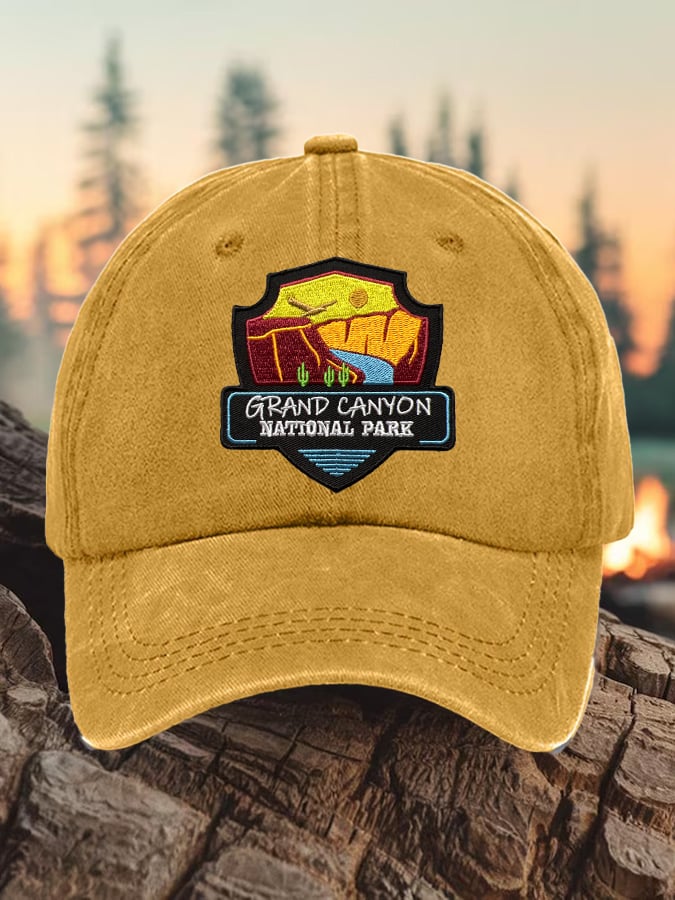 Retro Grand Canyon National Park Print Baseball Cap