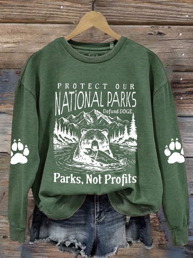 Women's Protect Our National Parks Printed Sweatshirt
