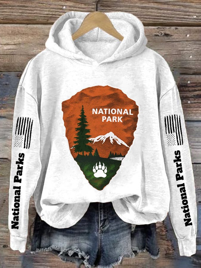 Women's Protect Our National Parks Hot Spots Print Hoodie