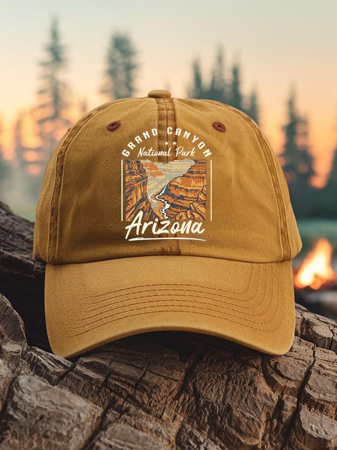 Vintage Grand Canyon National Park Print Baseball Cap
