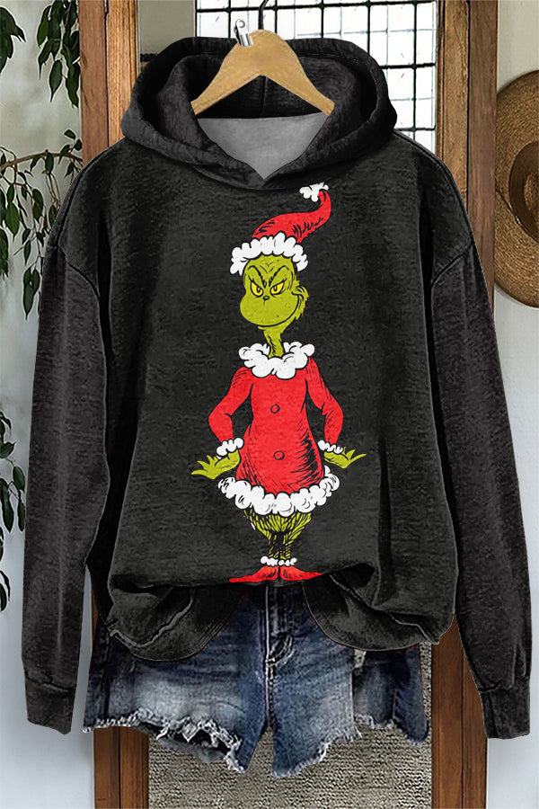 Christmas Grinch Print Sweatshirt