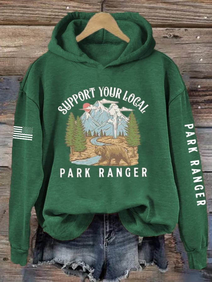 Women's Support Your Local Park Ranger Print Sweatshirt