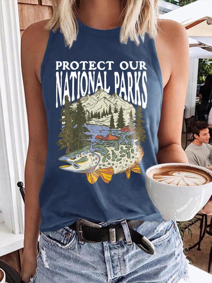 Women's Protect Our National Parks Print Tank Top