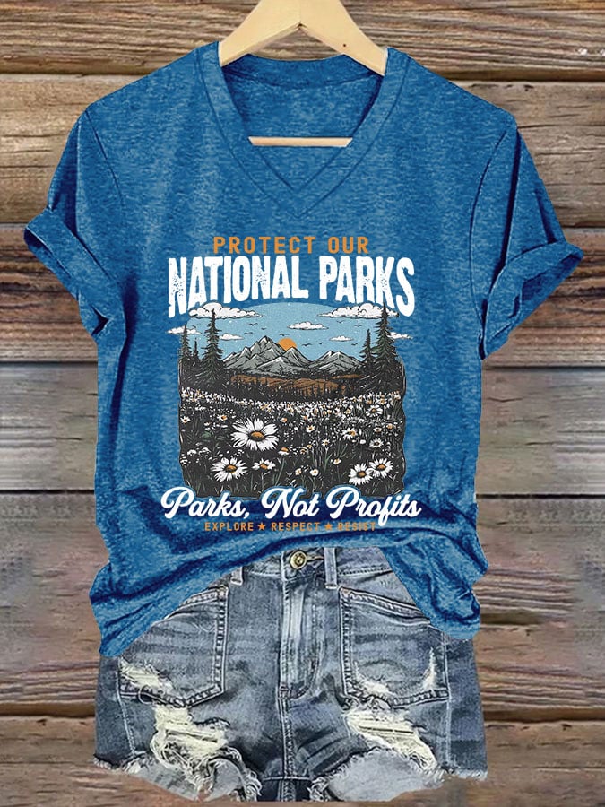 Women's Protect Our National Parks Printed T-shirt