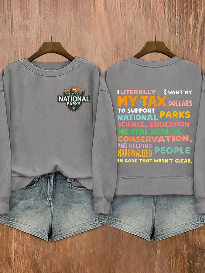 Women's Support Our National Parks Printed Sweatshirt