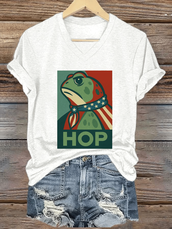 Women's FDT Print V-Neck T-Shirt