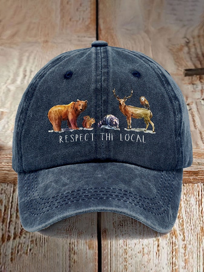 Retro Respect The Local Printed Baseball Cap