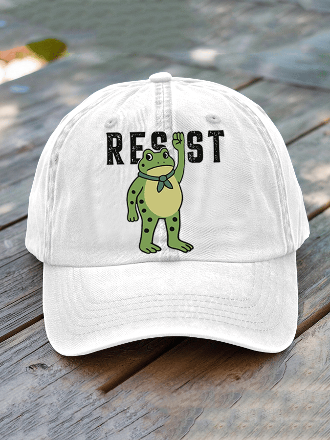 Unisex Washed Cotton FDT Print Hat