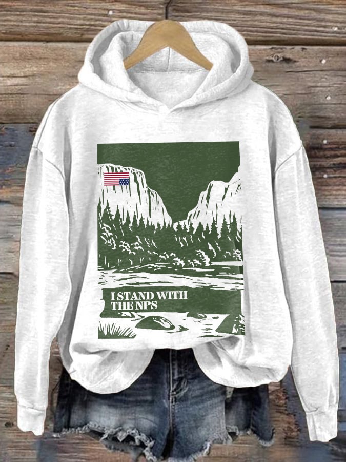 Retro I Stand With The NPS Print Hoodie