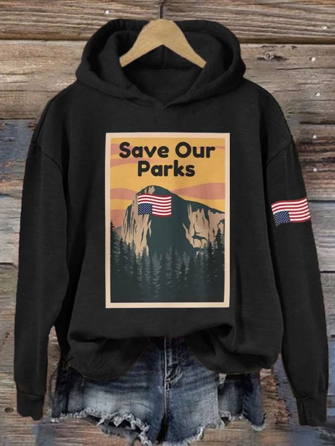 Women's Save Our National Parks Print Sweatshirt