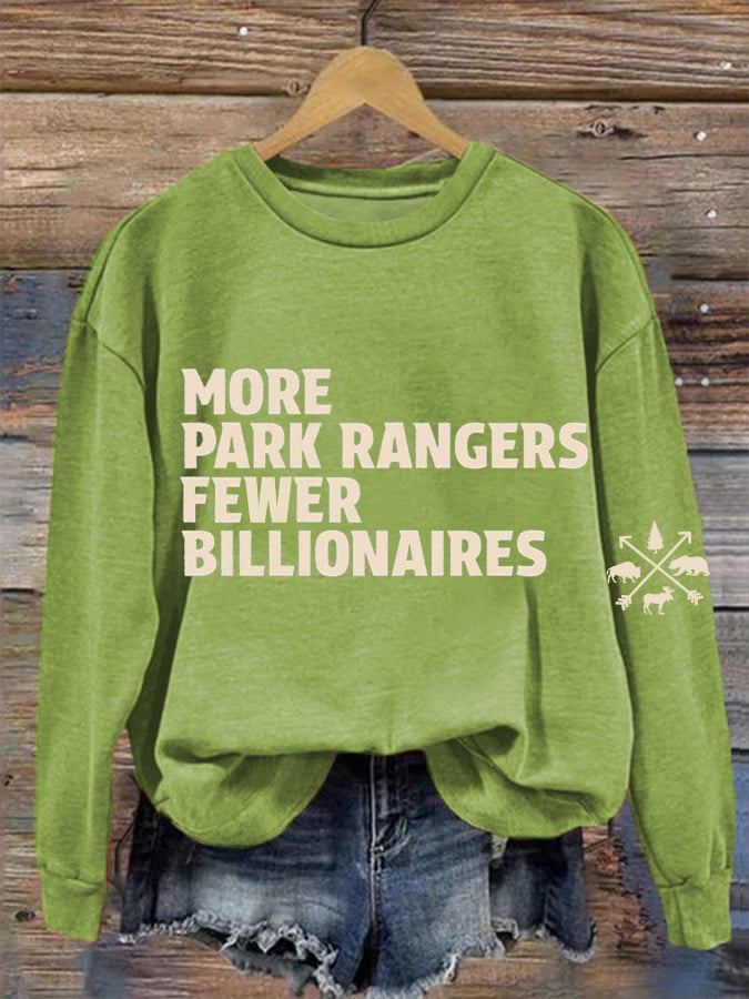 Women's National Park Print V-Neck T-Shirt Printed Casual Sweatshirts