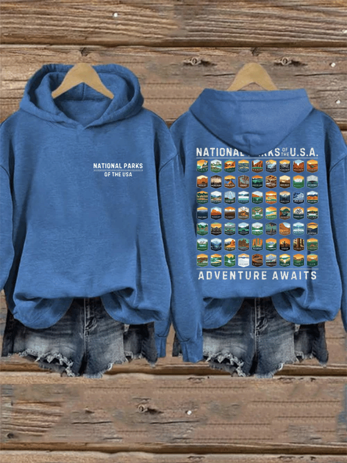 Women's National Parks Heat Transfer Hooded Sweatshirt