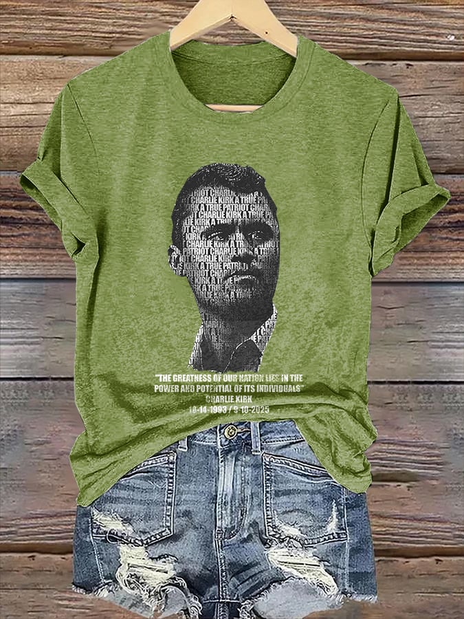 Retro A True Patriot The Greatness Of Our Nation Lies In The Power And Potential Of Its Individuals Print T-Shirt