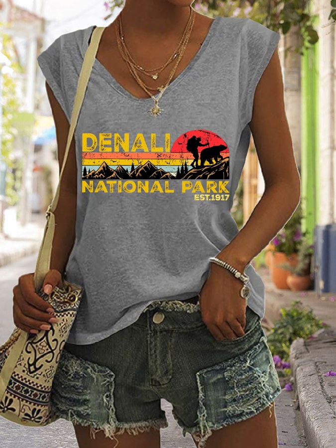 Women's Protect Our National Parks Hot Spot Print Sleeveless Lounge Tank Top