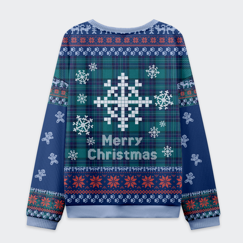 Tokyo-Tiger Candy Cane Raccoon Samurai Ugly Sweatshirt