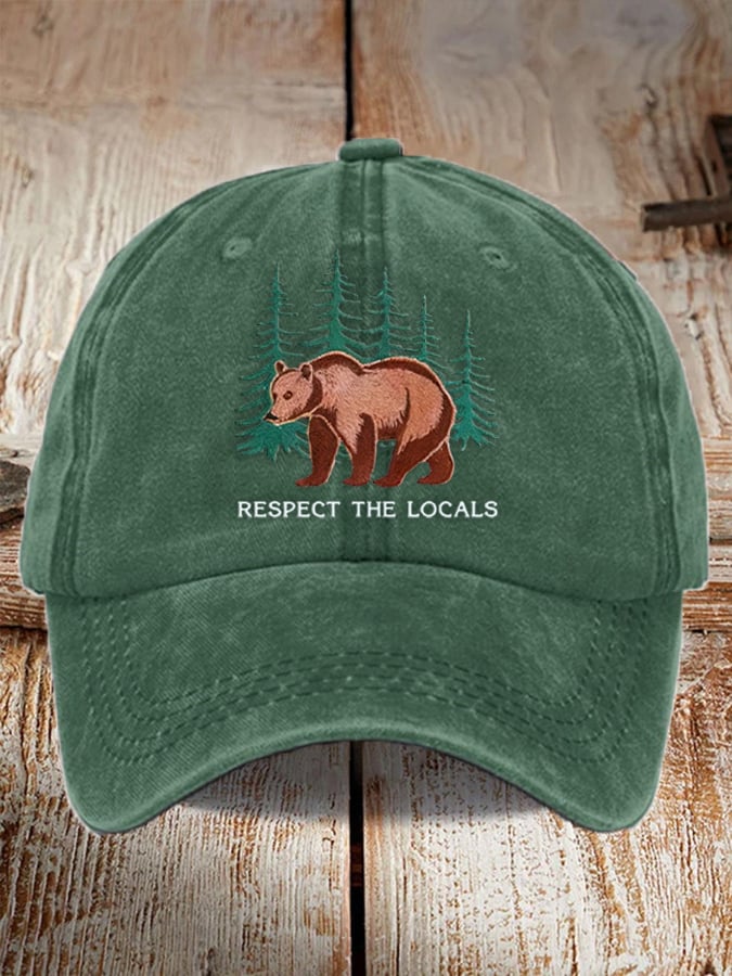 Unisex Respect The Locals Print Baseball Cap