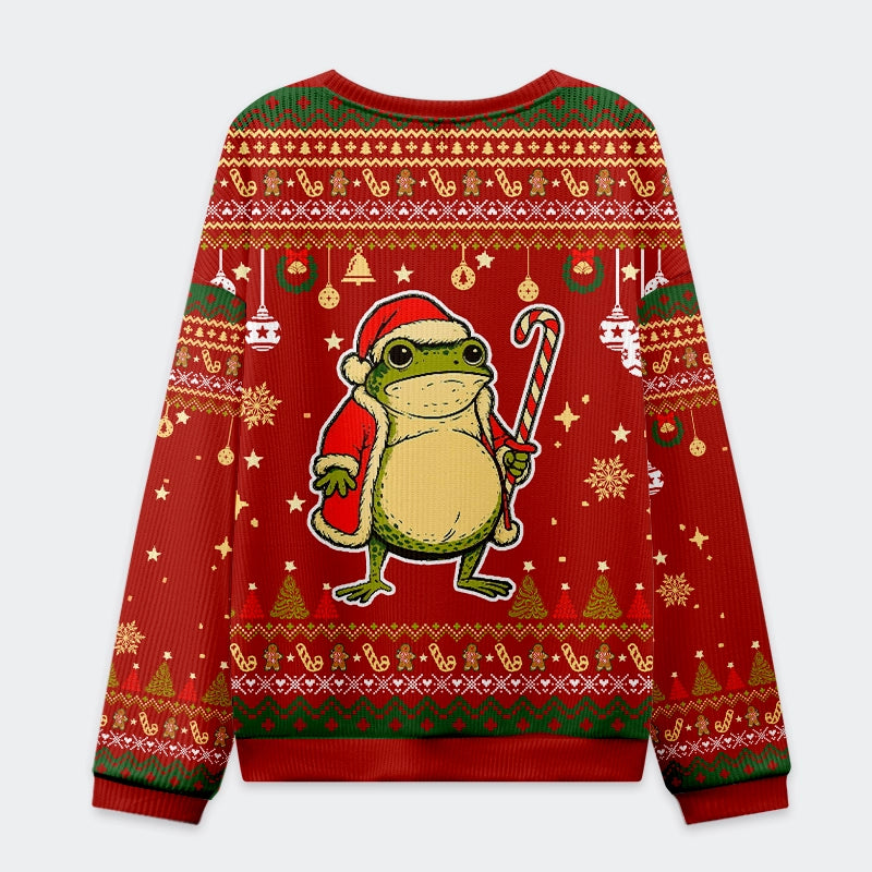 Tokyo-Tiger Twas The Cookies Frog Christmas Ugly Sweatshirt
