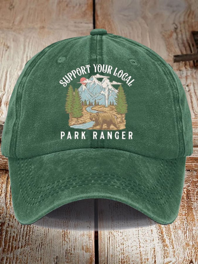 Unisex Support Your Local Park Ranger Print Hat