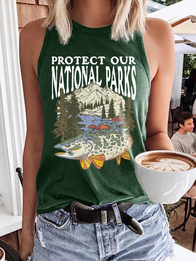 Women's Protect Our National Parks Print Tank Top