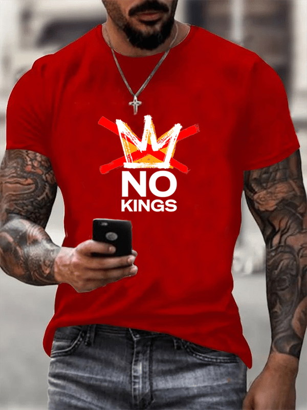 Men's No Kings in America print T-Shirt