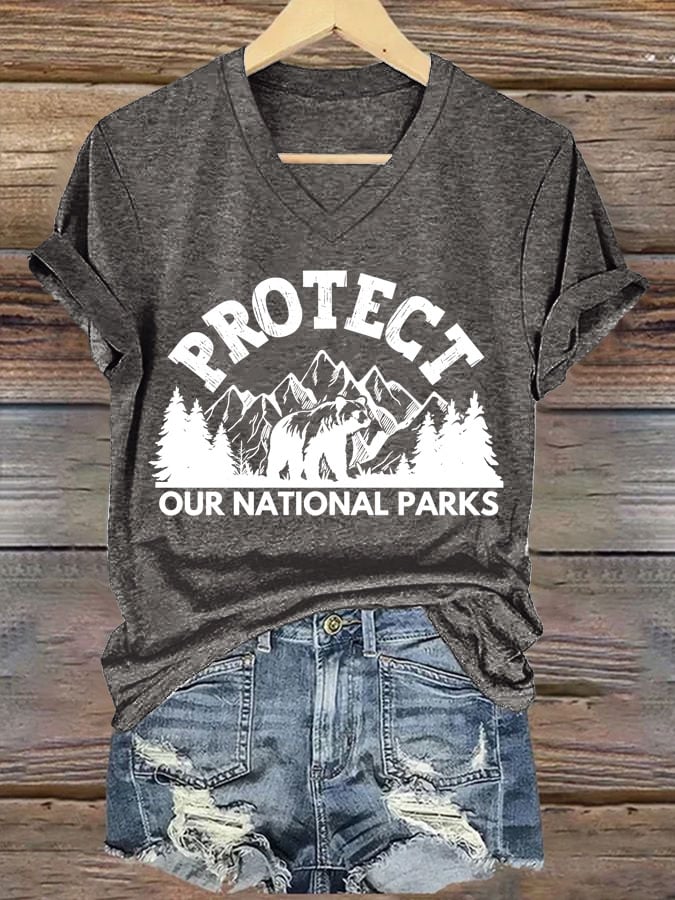 Women's Protect Our National Parks Printed T-Shirt