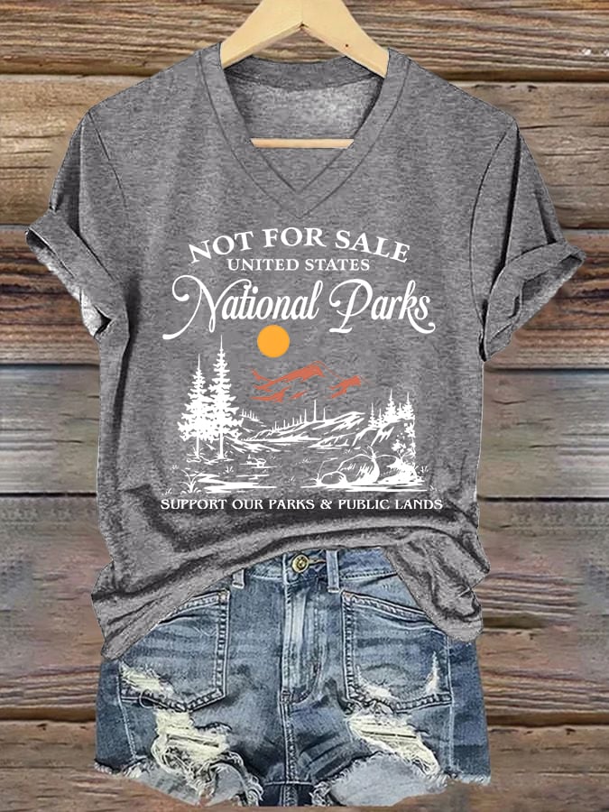 Women's Support Our National Parks Printed T-Shirt
