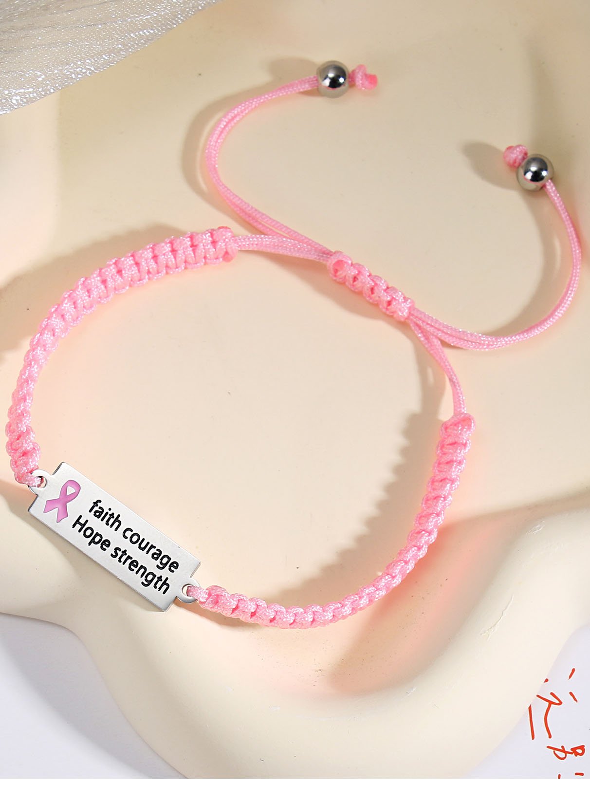 Pink Ribbon Promotes Women’S Anti-Breast Awareness Bracelets
