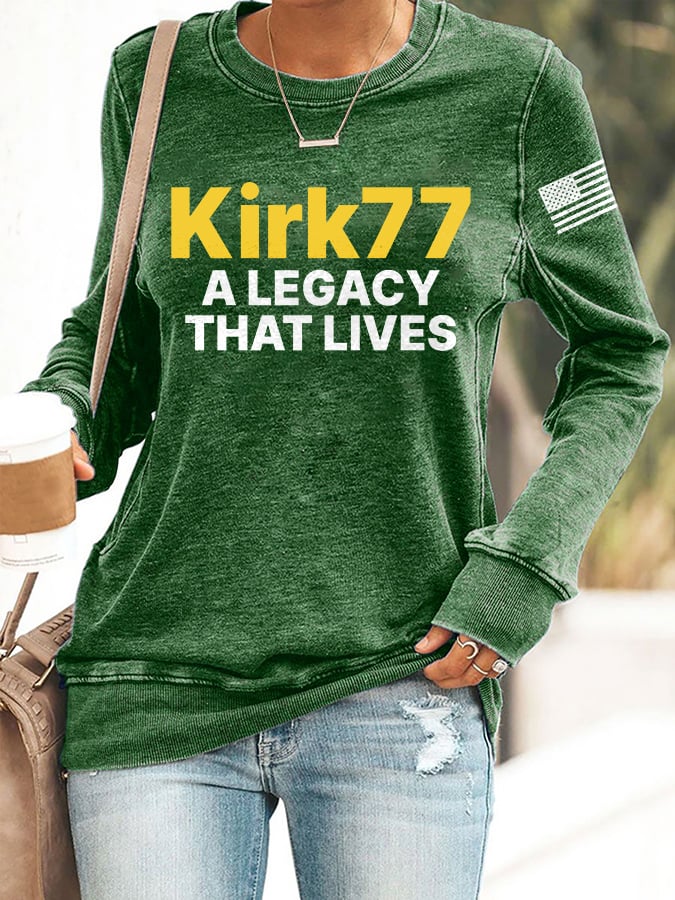 Retro A Legacy That Lives Print Sweatshirt