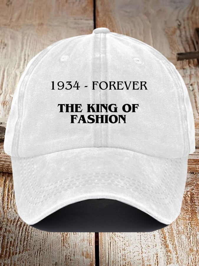 Retro Forever The King Of Fashion Print Baseball Cap