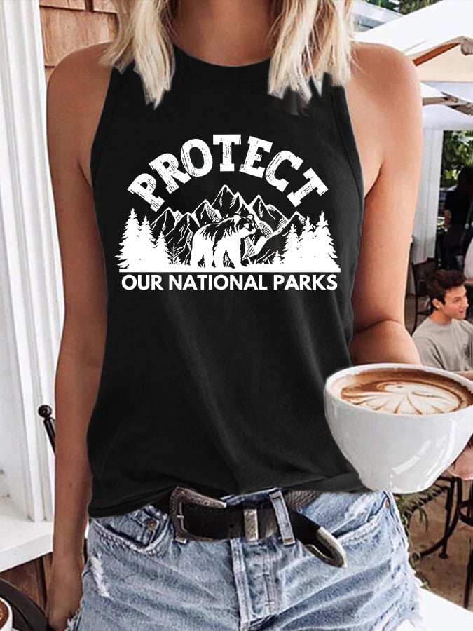 Women's Protect Our National Parks Print Tank Top