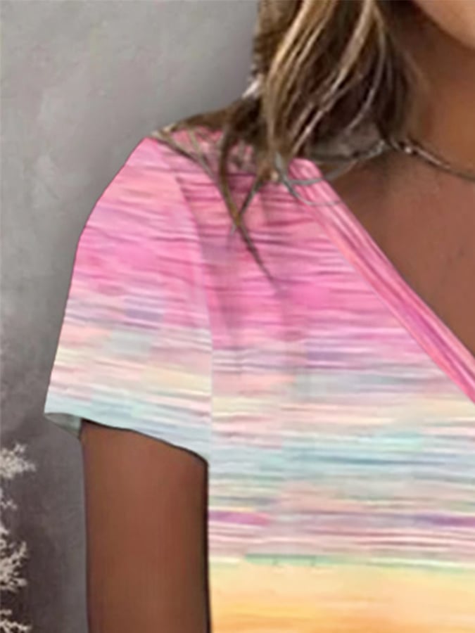 Women's Breast Cancer Awareness Print Casual T-Shirt