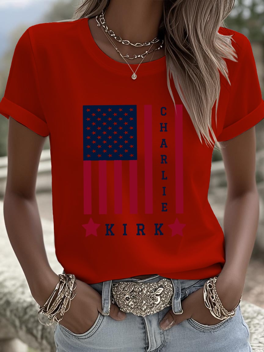 Women's American Hero Print Shirt