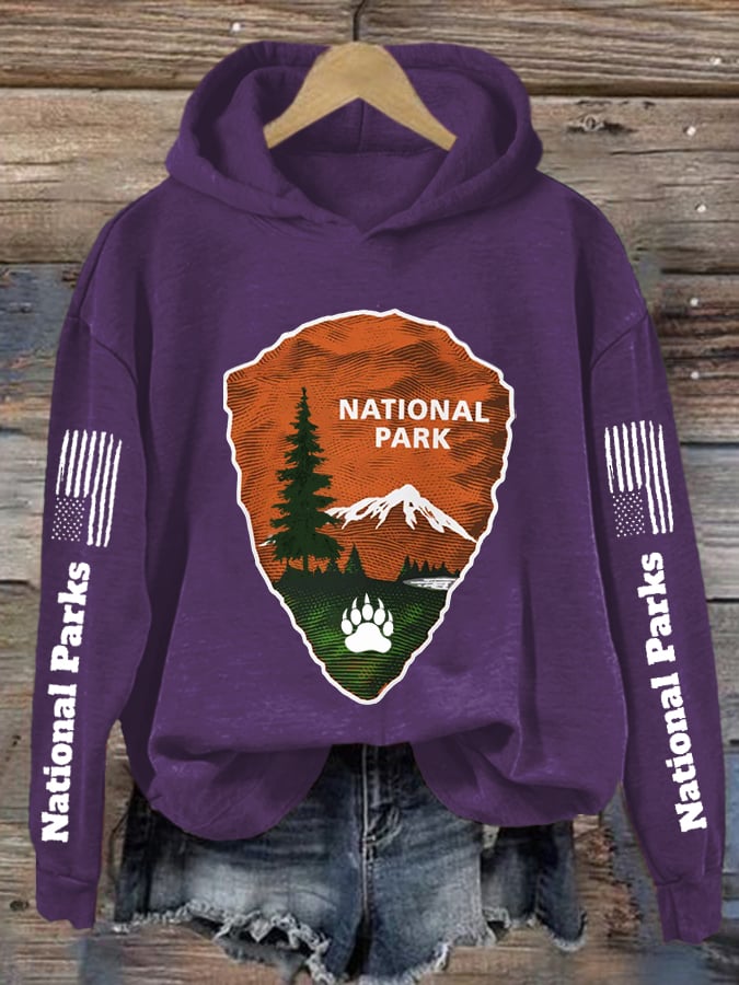 Women's Protect Our National Parks Hot Spots Print Hoodie