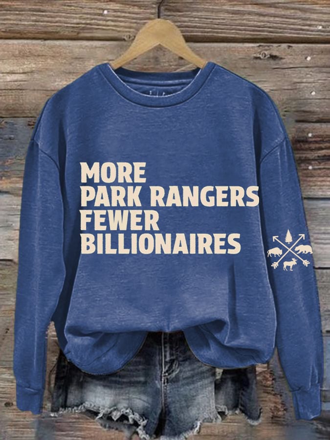 Women's National Park Print V-Neck T-Shirt Printed Casual Sweatshirts