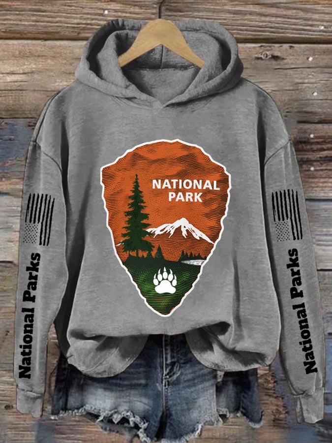 Women's Protect Our National Parks Hot Spots Print Hoodie