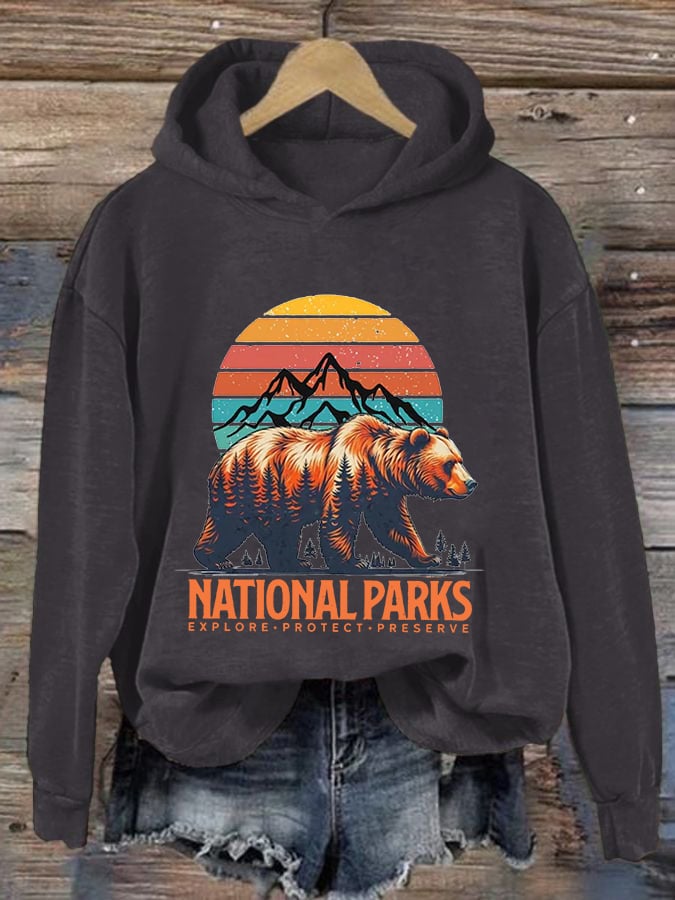 Women's National Parks Explore, Protect, Preserve Printed Sweatshirt