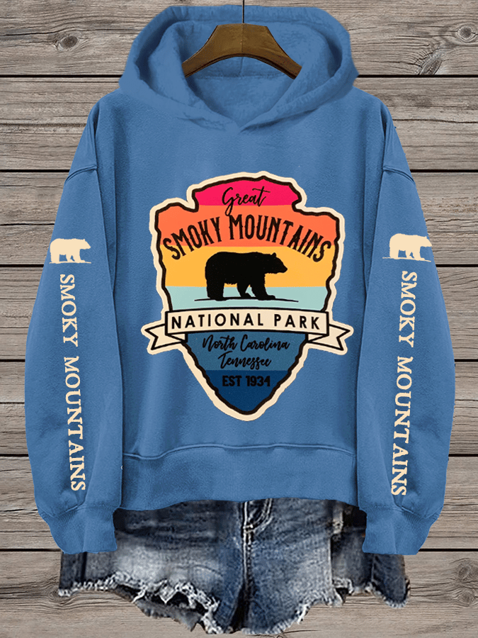 Women's Smoky Mountains National Park Heat Transfer Hood Sweatshirt