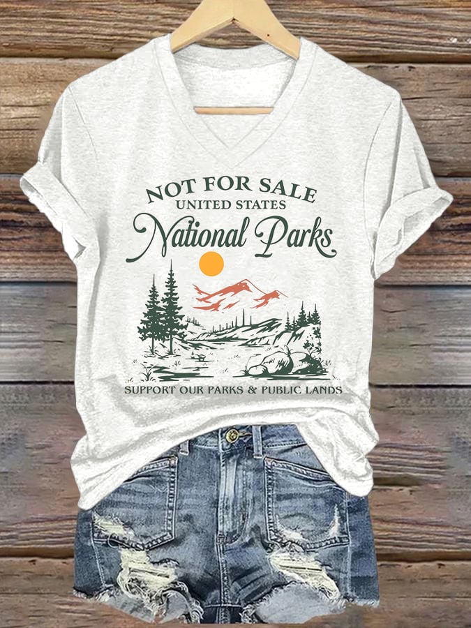 Women's Support Our National Parks Printed T-Shirt