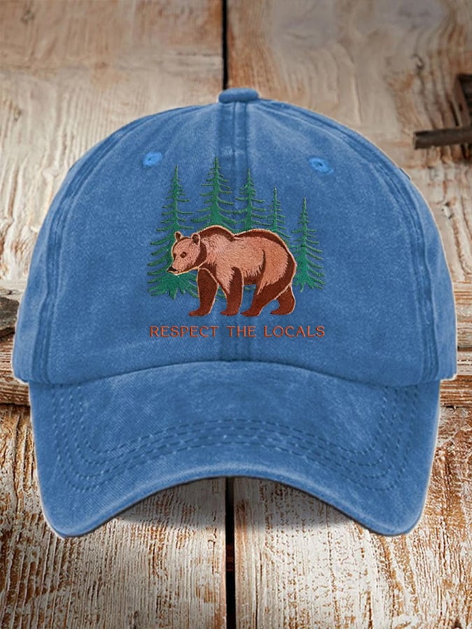 Unisex Respect The Locals Print Baseball Cap
