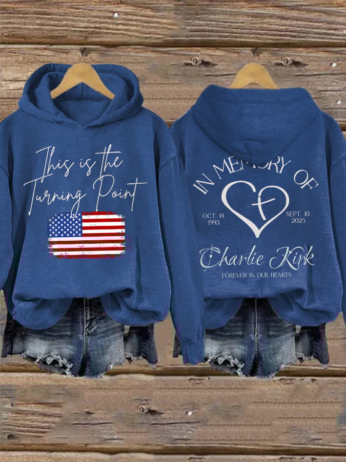 Retro This Is The Turning Point In Memory Of Forever In Our Hearts Print Hoodie