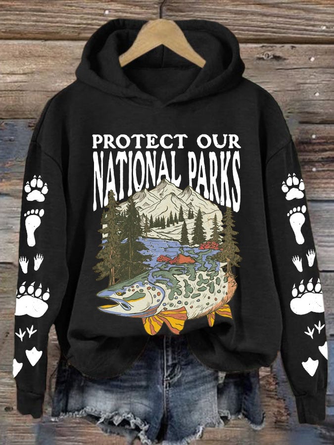 Women's Protect Our National Parks Printed Sweatshirt