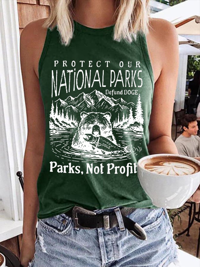 Women's Protect Our National Parks Print Tank Top